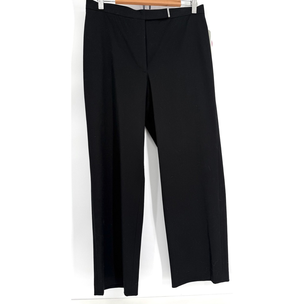 Liz Claiborne Anissa Black Straight Leg Petite Dress Pants NWT 14P Orig $59